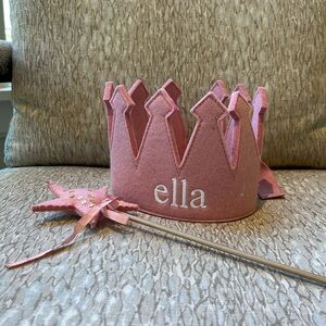 Ella Personalized Fabric Crown and Wand